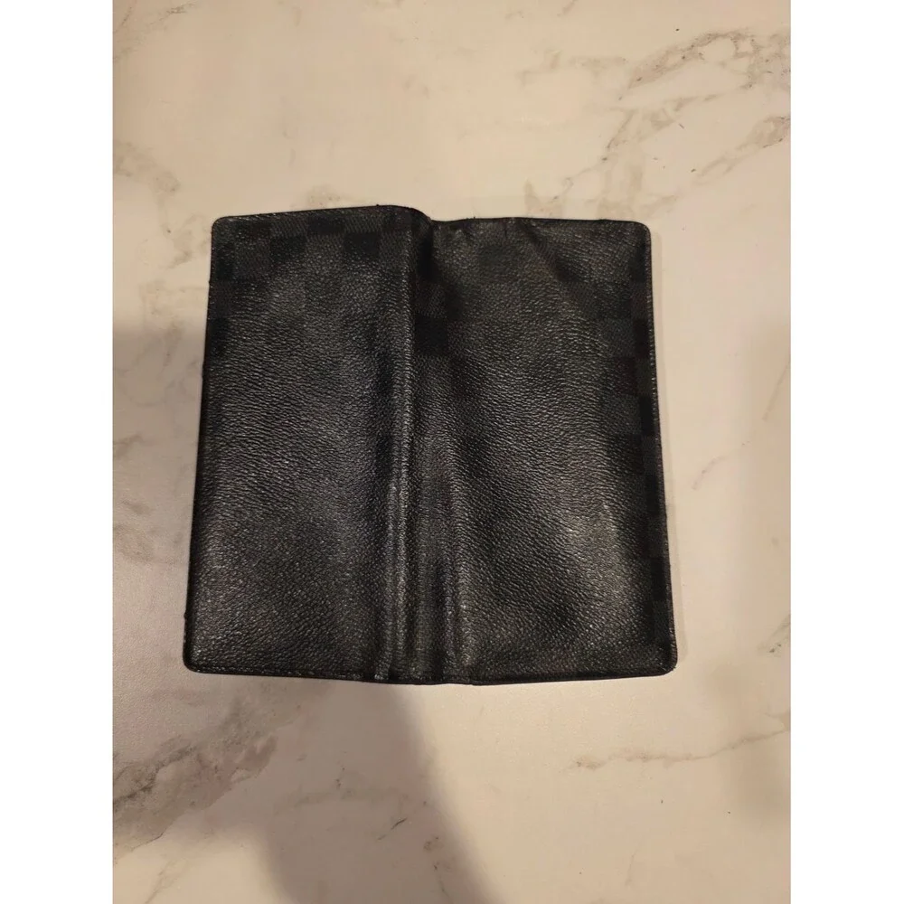 Louis Vuitton Damier Graphite Long Wallet Black Gray Made in France